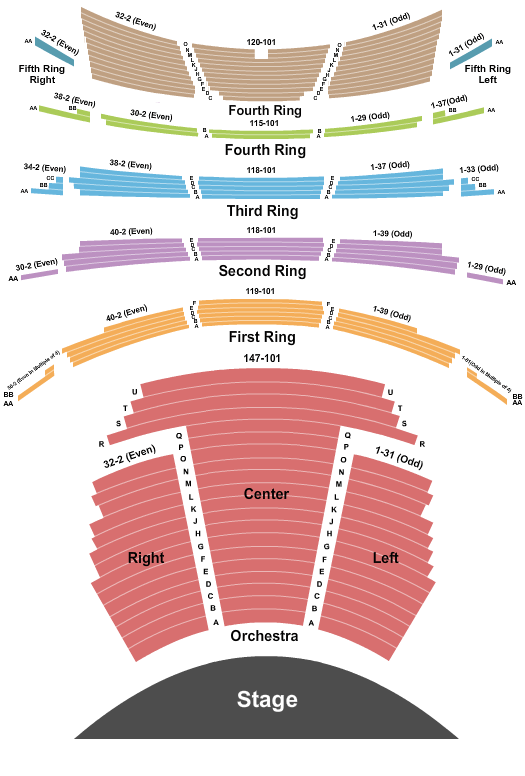 David H. Koch Theater New York City Seating Chart